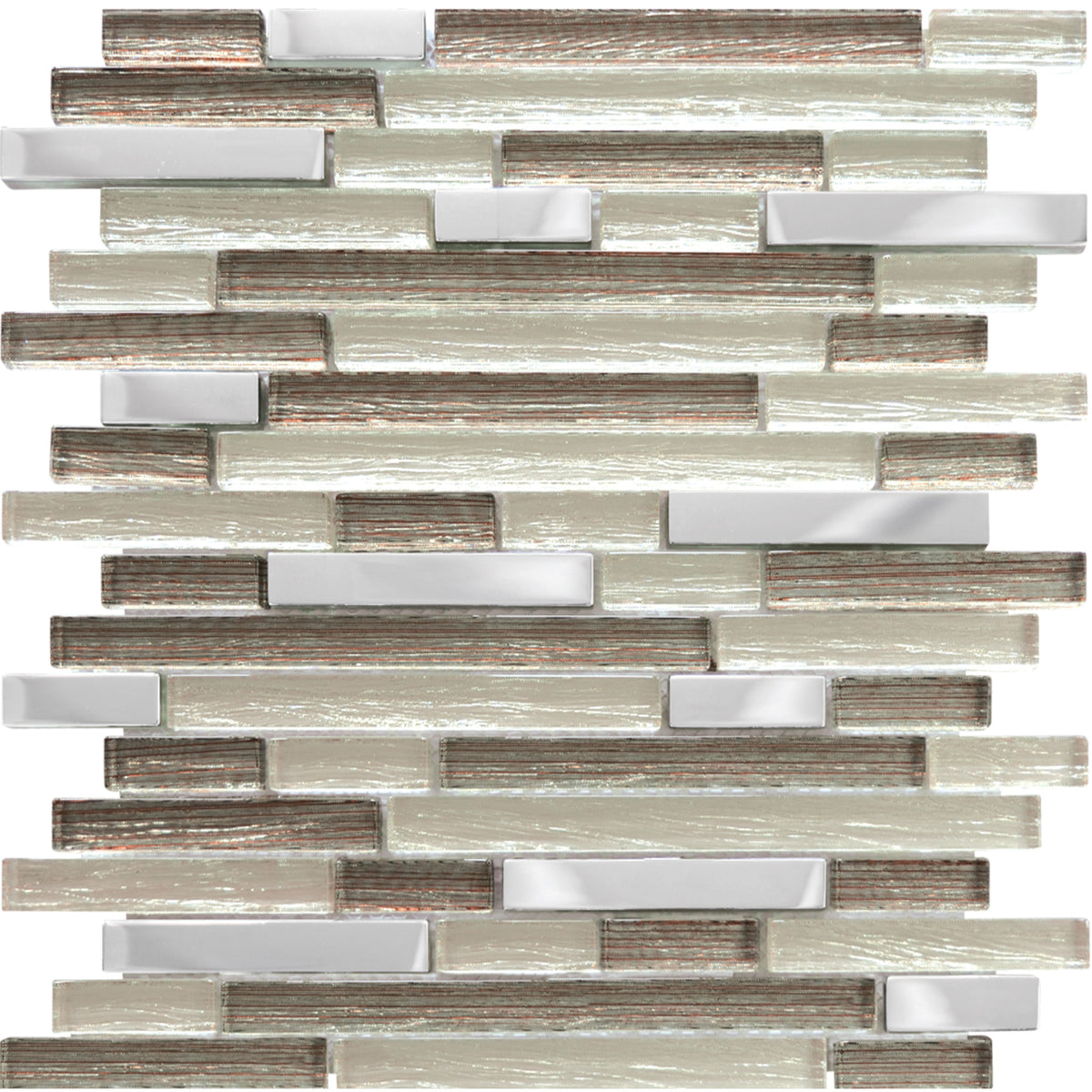 Mosaïque mf tube tissu mix brown - Casa Linea Home