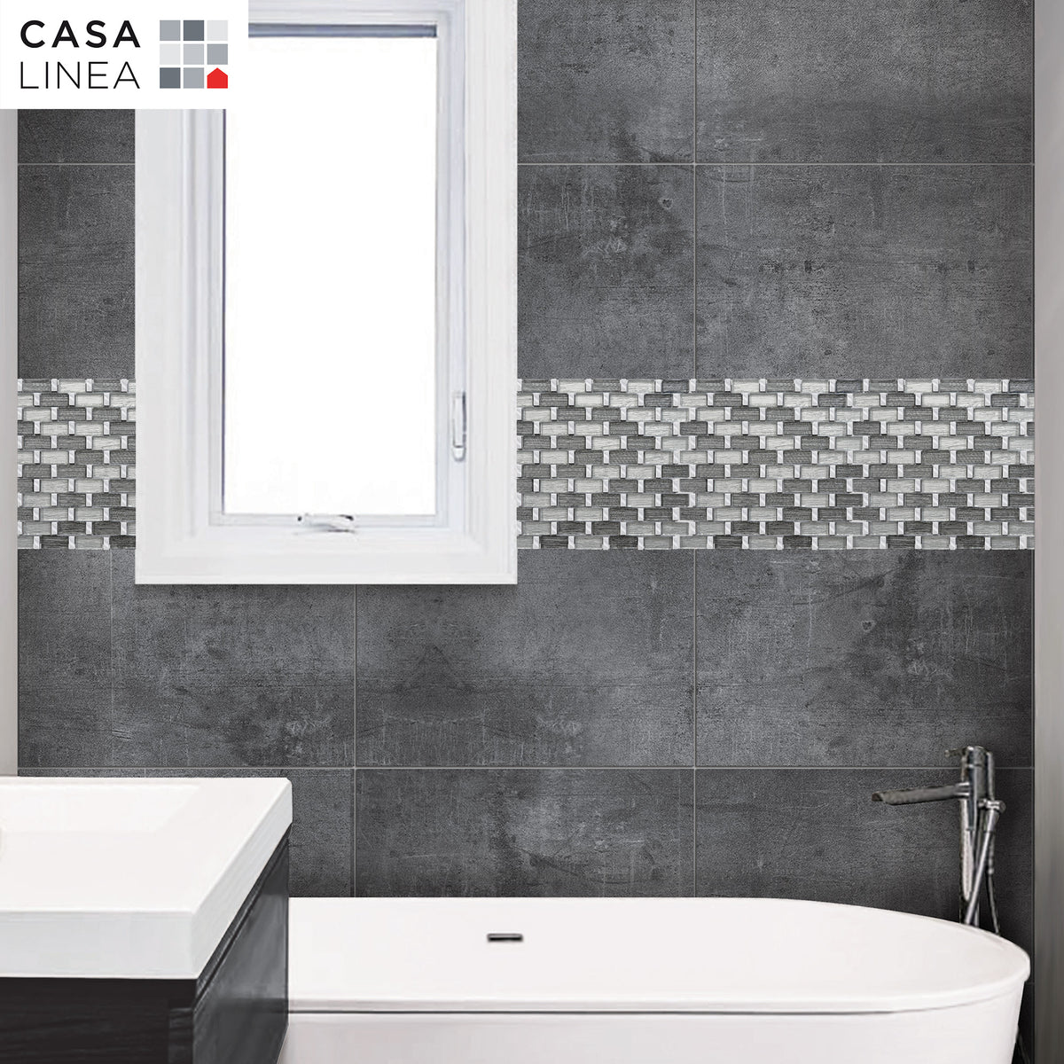 Mosaïque tissu briquette mix