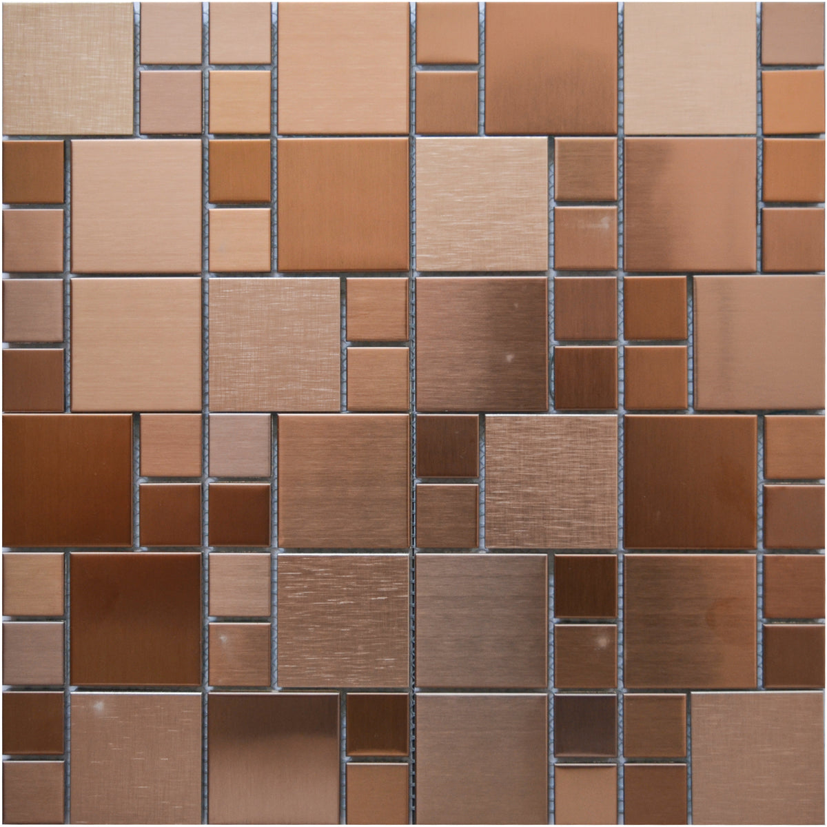Mosaique inox mix marron