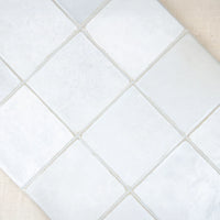 Carrelage céramique Provence blanc Calisson carré 10x10 cm - Perspective en application salle de bain