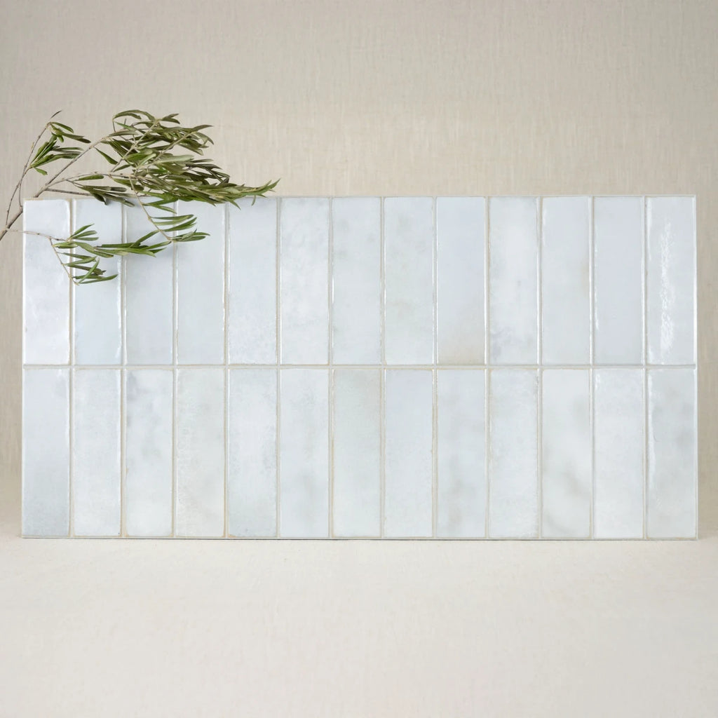 Carrelage céramique Provence blanc calisson barrette 32x62,5 cm – Faïence fantaisie