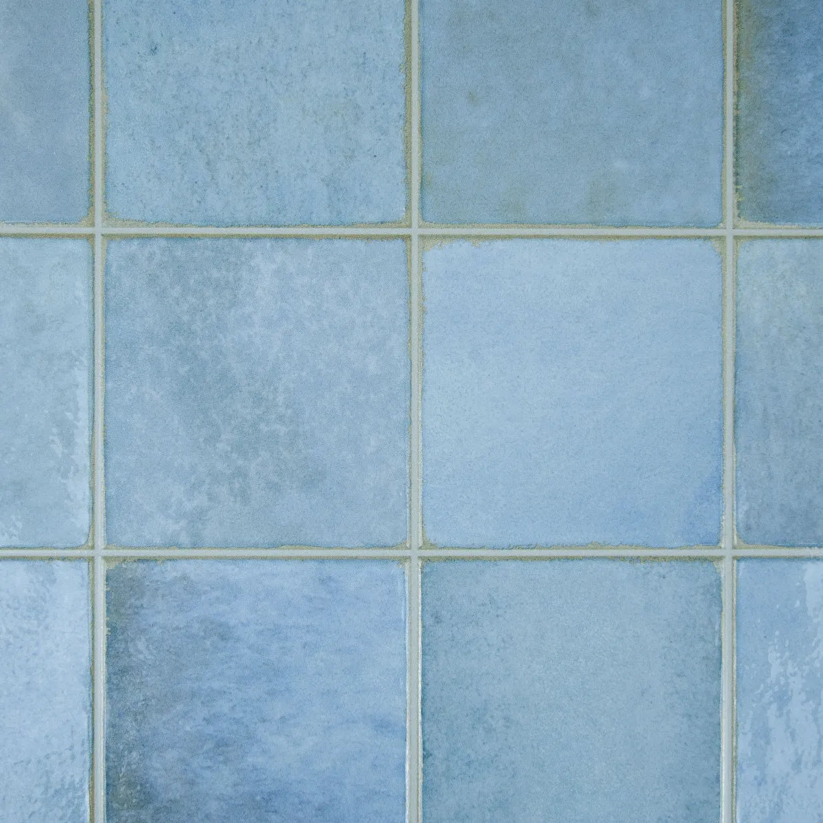 Carrelage céramique Provence bleu Mistral carré 10x10 cm - Zoom détail surface