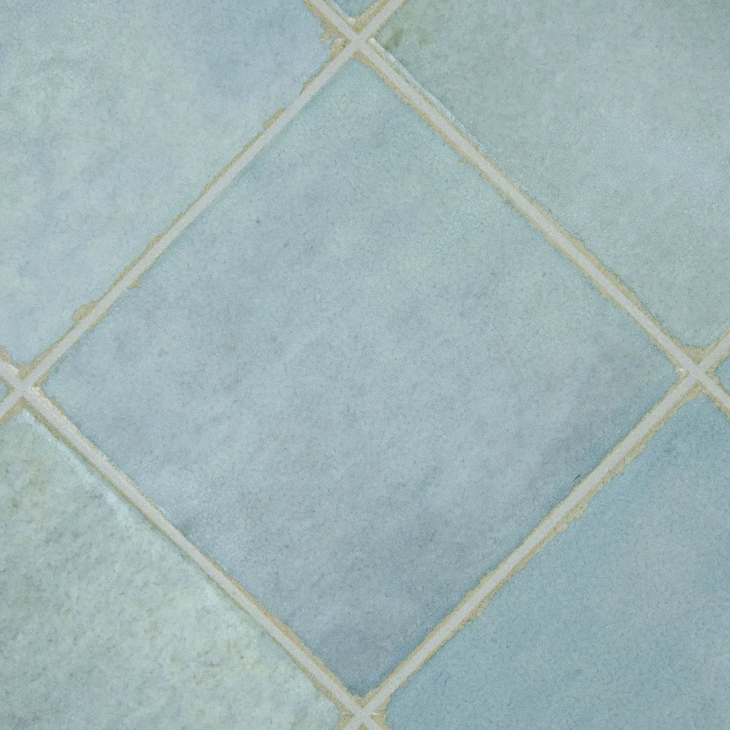 Carrelage céramique Provence bleu-vert Calanque carré 10x10 cm - Texture et matière de surface