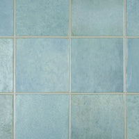 Carrelage céramique Provence bleu-vert Calanque carré 10x10 cm - Zoom détail surface