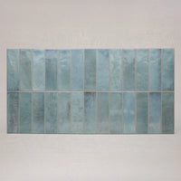 Carrelage céramique Provence bleu-vert Calanque Barrette 32x62,5 cm - Vue d'ensemble du produit