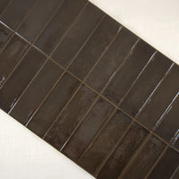 Carrelage céramique Provence marron CHOCO Barrette 32x62,5 cm vue de haut 
