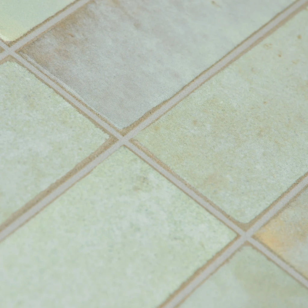 Carrelage céramique Provence sauge Calisson Barrette 32x62,5 cm - Détail des joints et finition