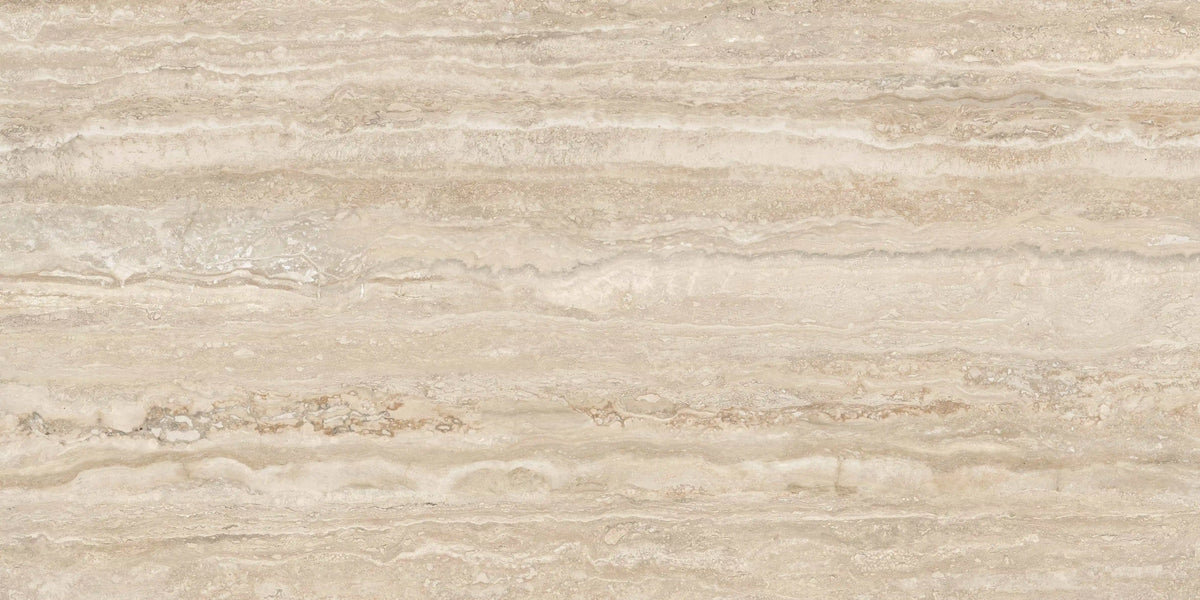 zoom sur le carrelage effet travertin variante 3