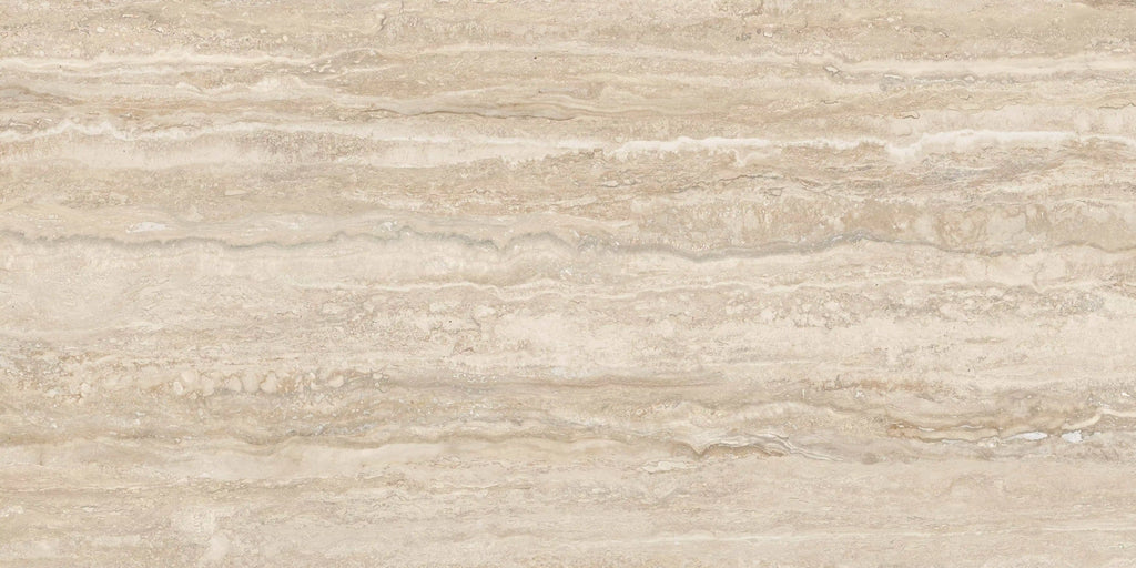 zoom sur le carrelage effet travertin variante 4