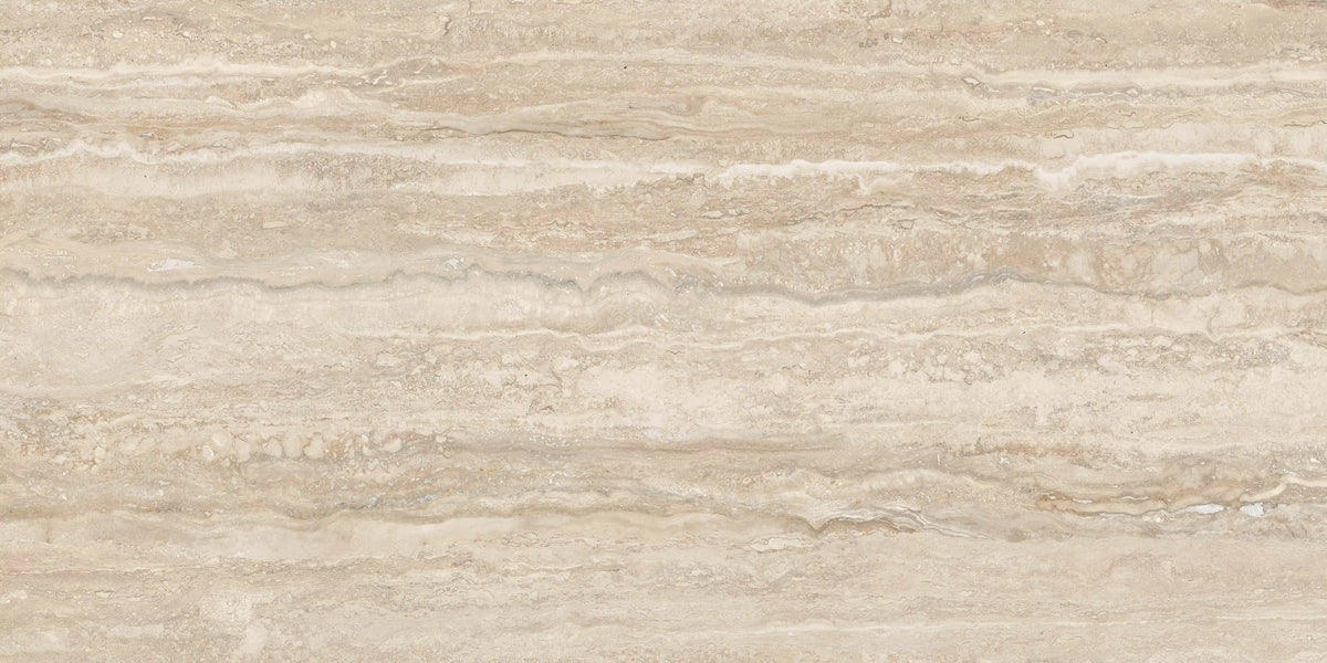 zoom sur le carrelage effet travertin variante 4