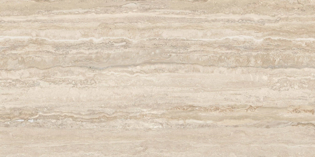 zoom sur le carrelage effet travertin variante 1