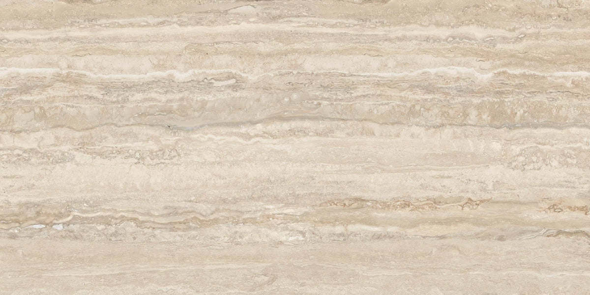 zoom sur le carrelage effet travertin variante 1
