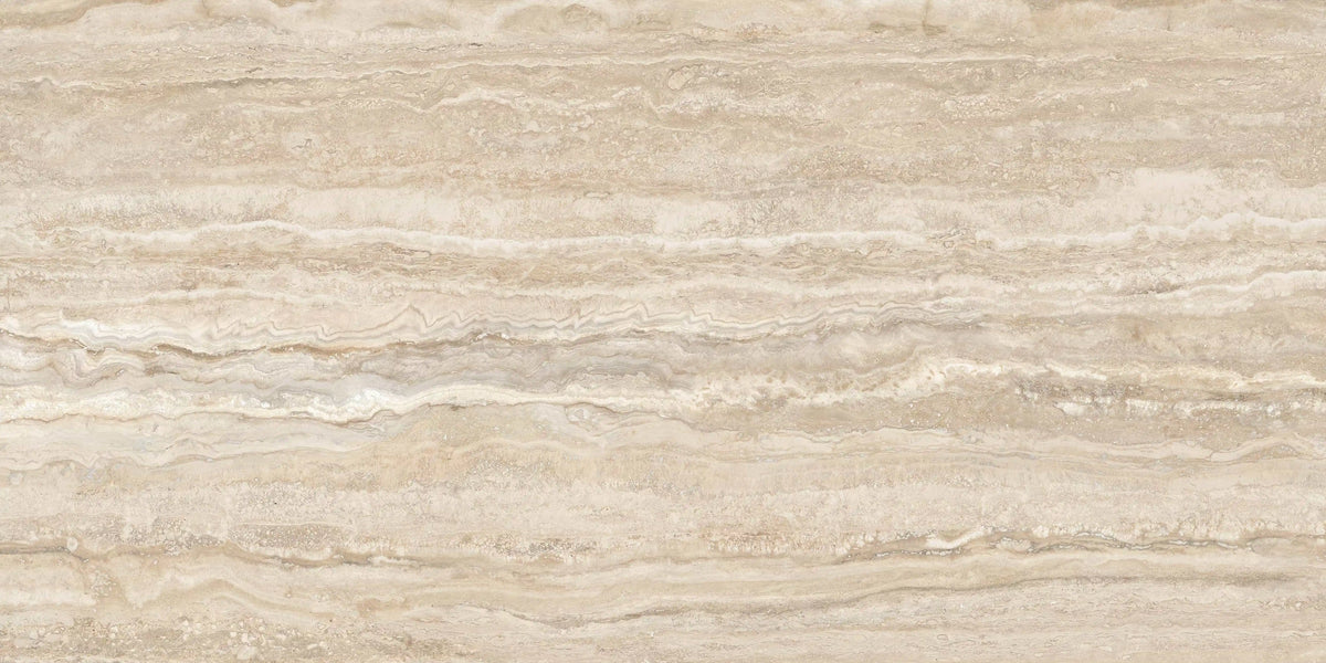 zoom sur le carrelage effet travertin variante 2