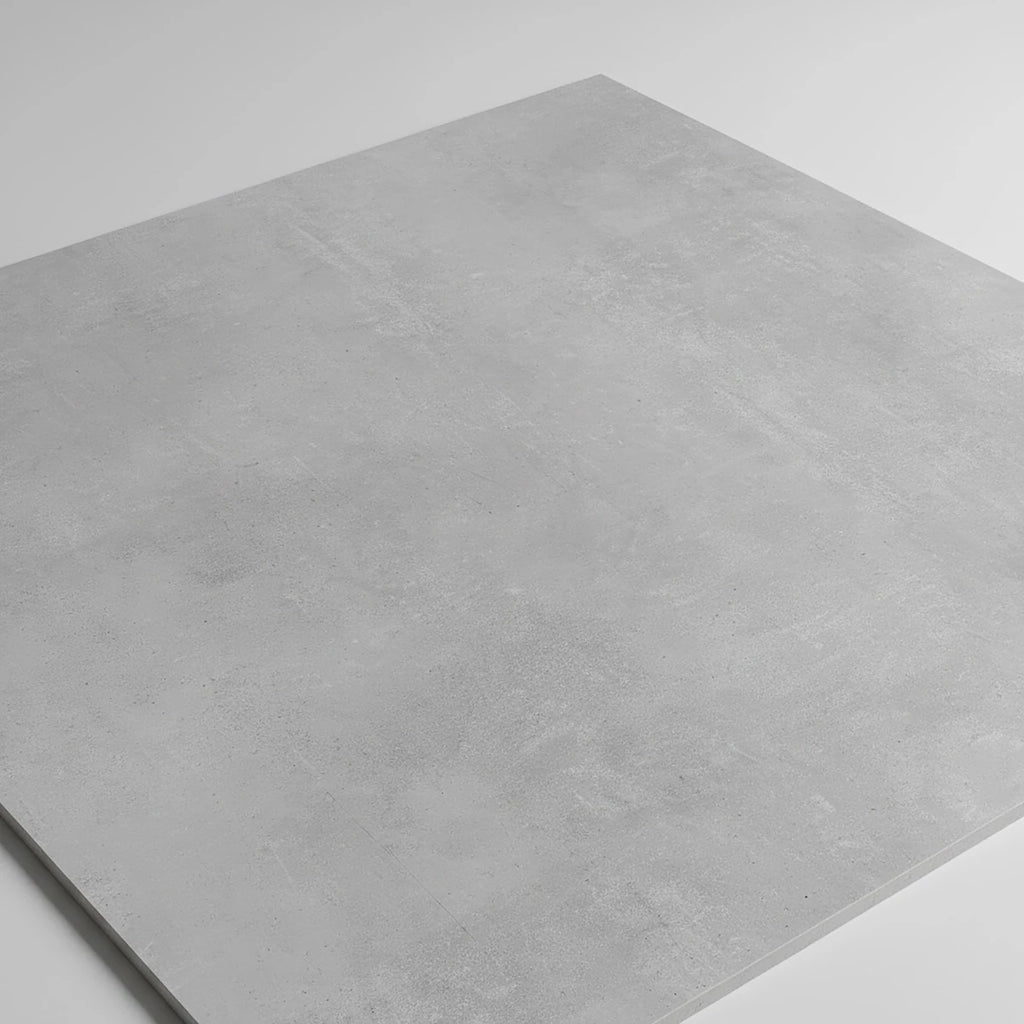 zoom perspective sur un carrelage en grès ceram gris