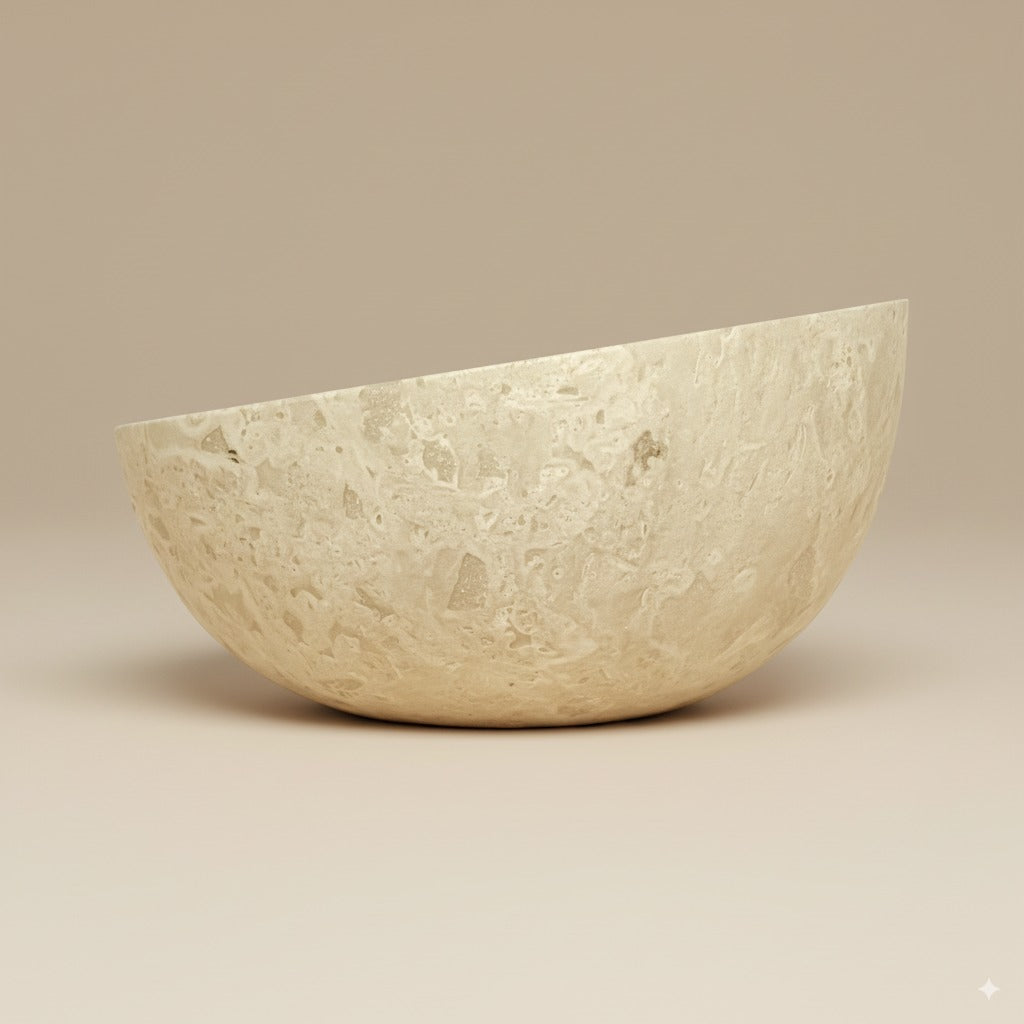 Vasque aline travertin