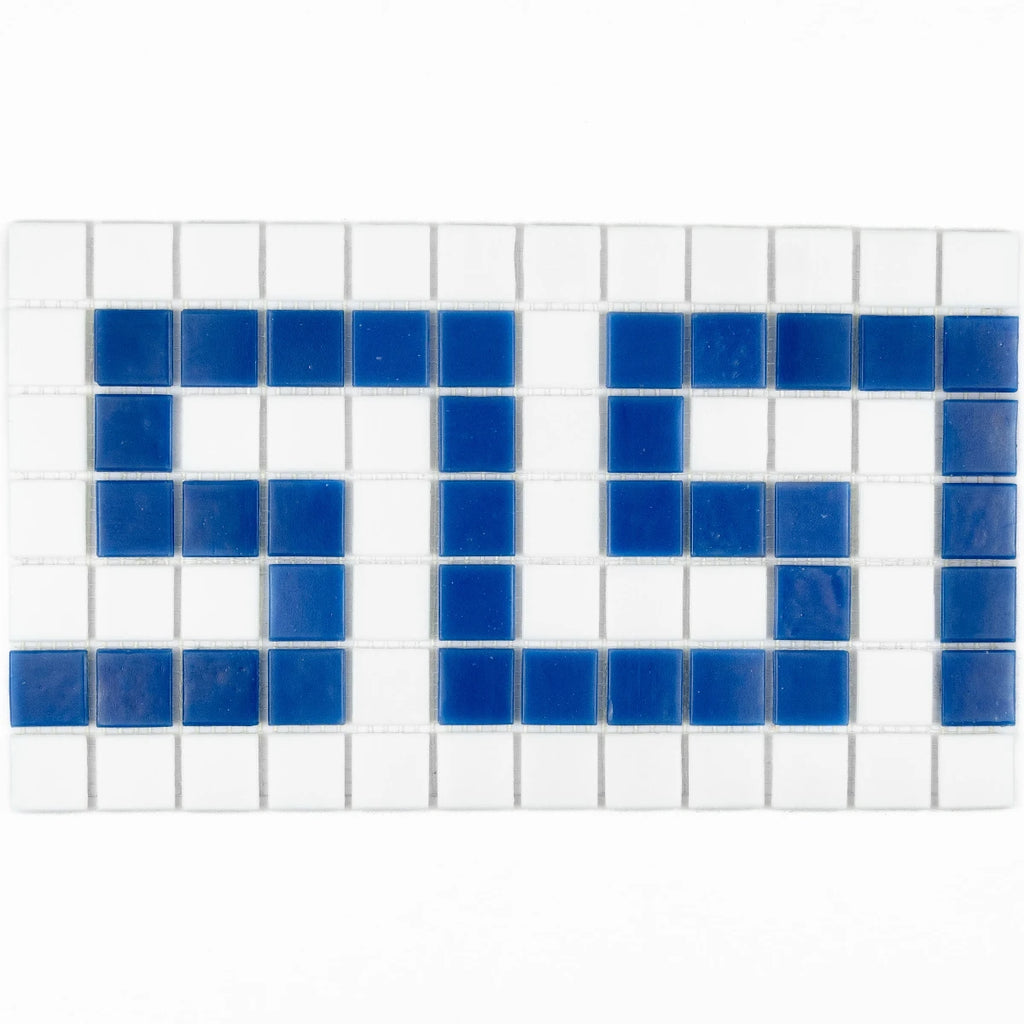 Mosaïque frise décoration grec blanc