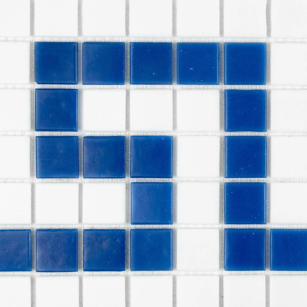 Mosaïque frise décoration grec blanc