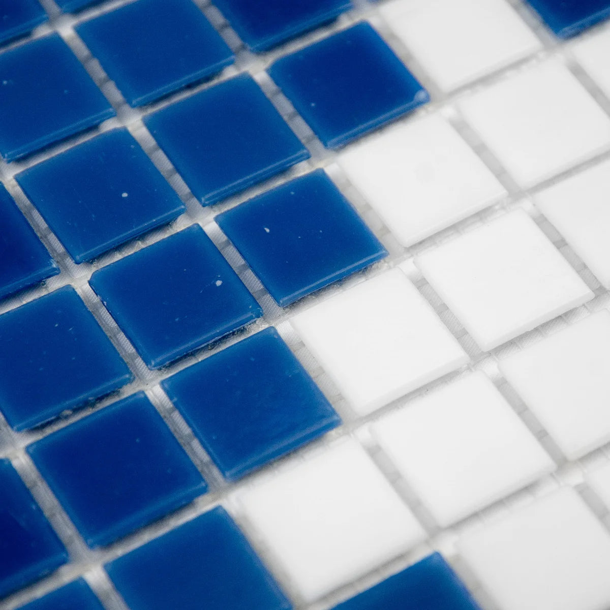 Mosaïque frise Vague bleu et blanc