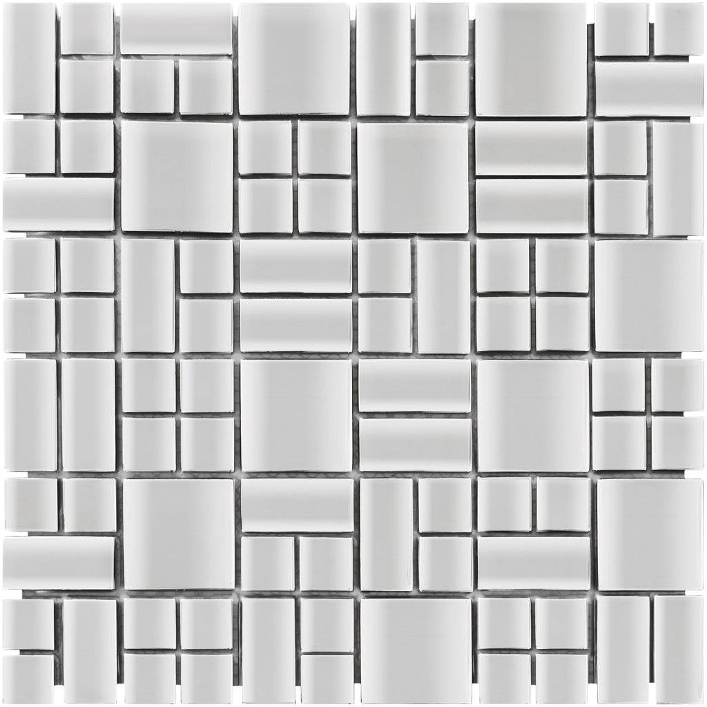 Mosaique tendances mix carre chrome