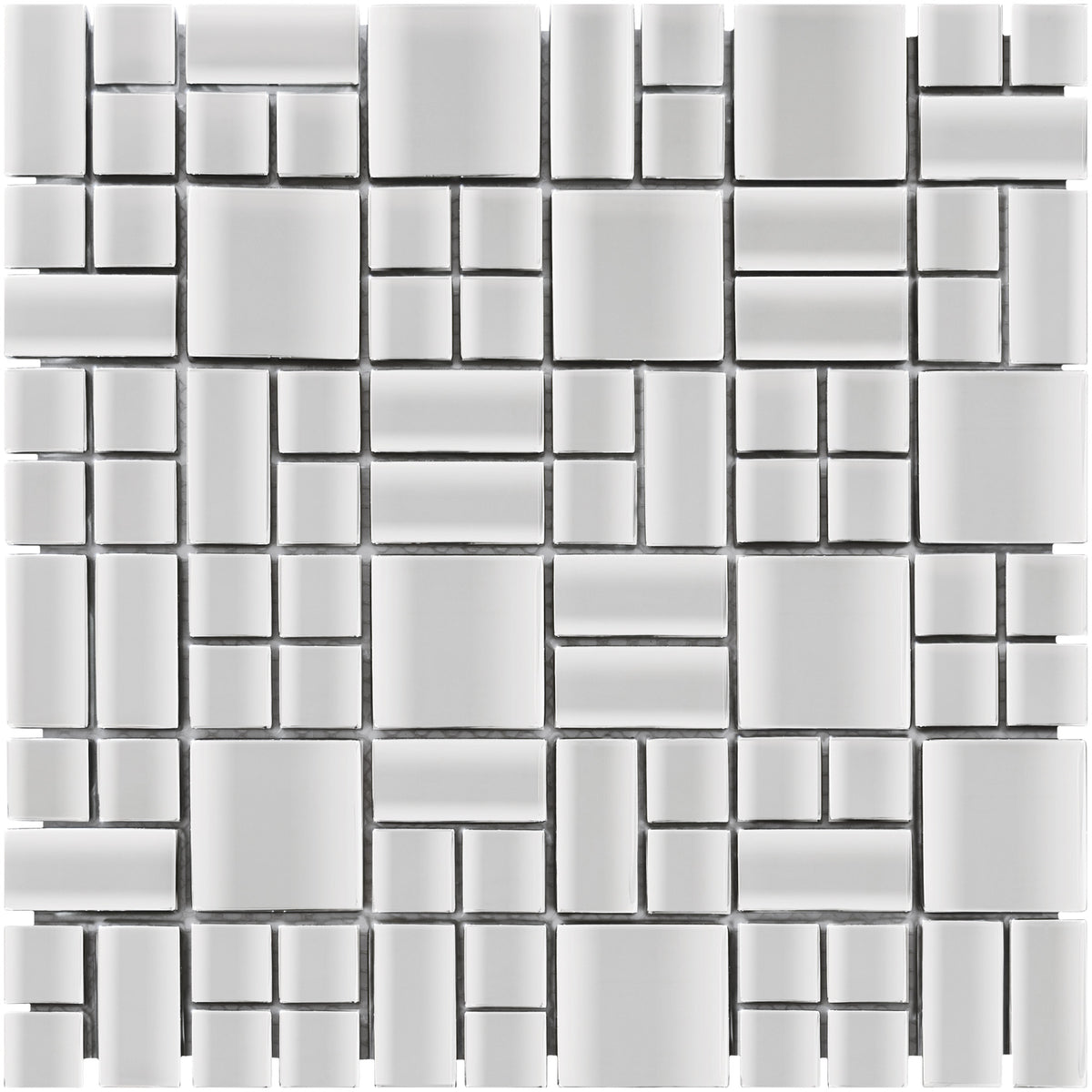 Mosaique tendances mix carre chrome