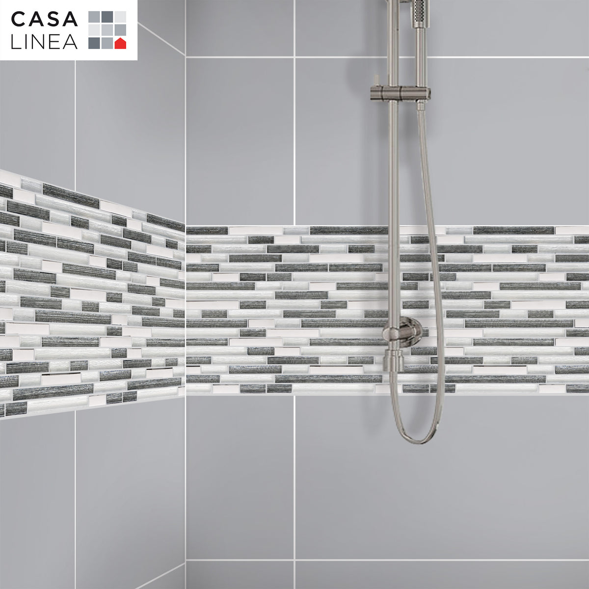 Mosaïque shadow mix grey barrette