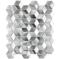 Mosaïque en aluminium gris hexagone