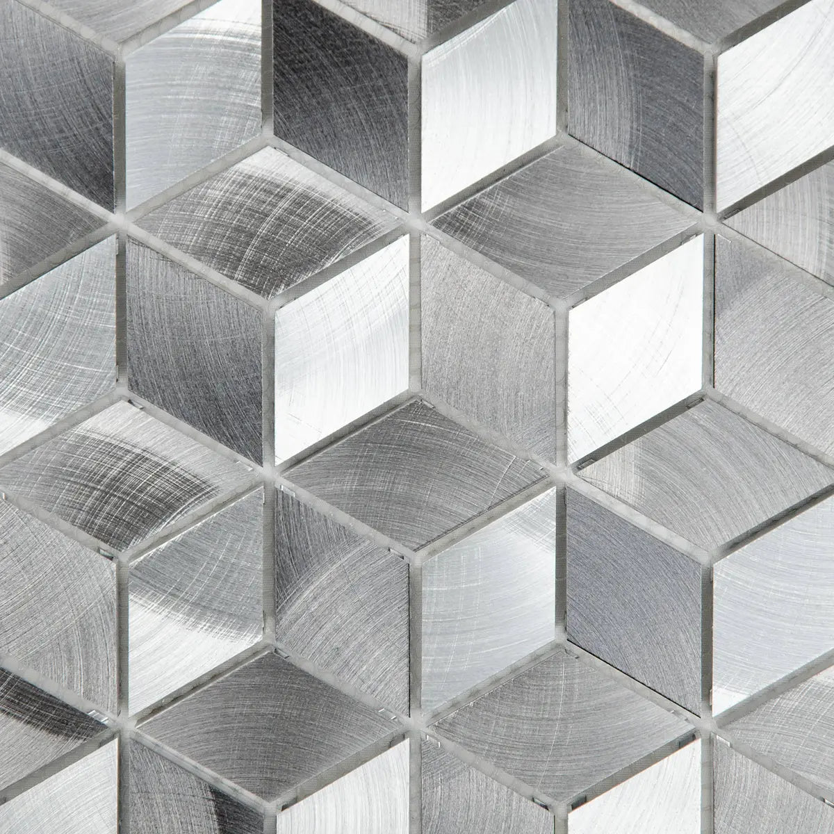 Mosaique hexagone mix gris
