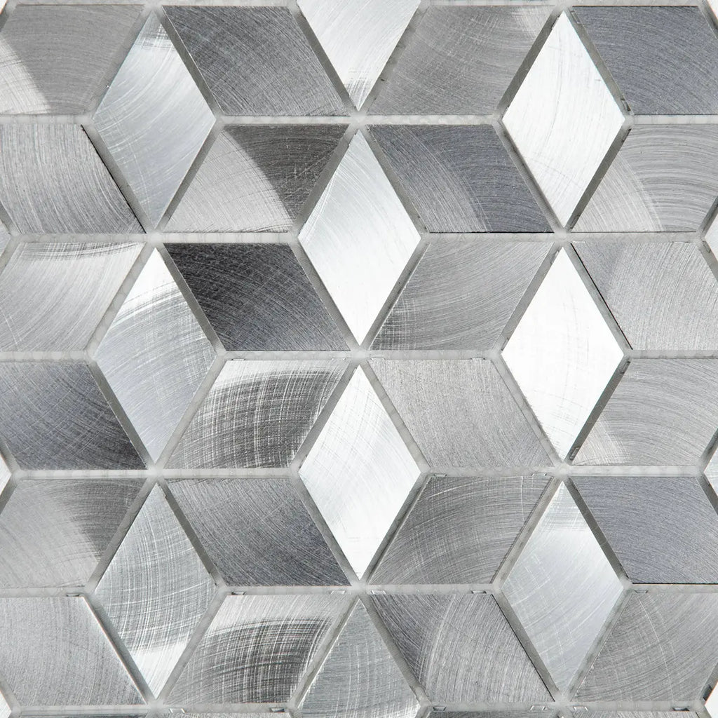 Mosaique hexagone mix gris