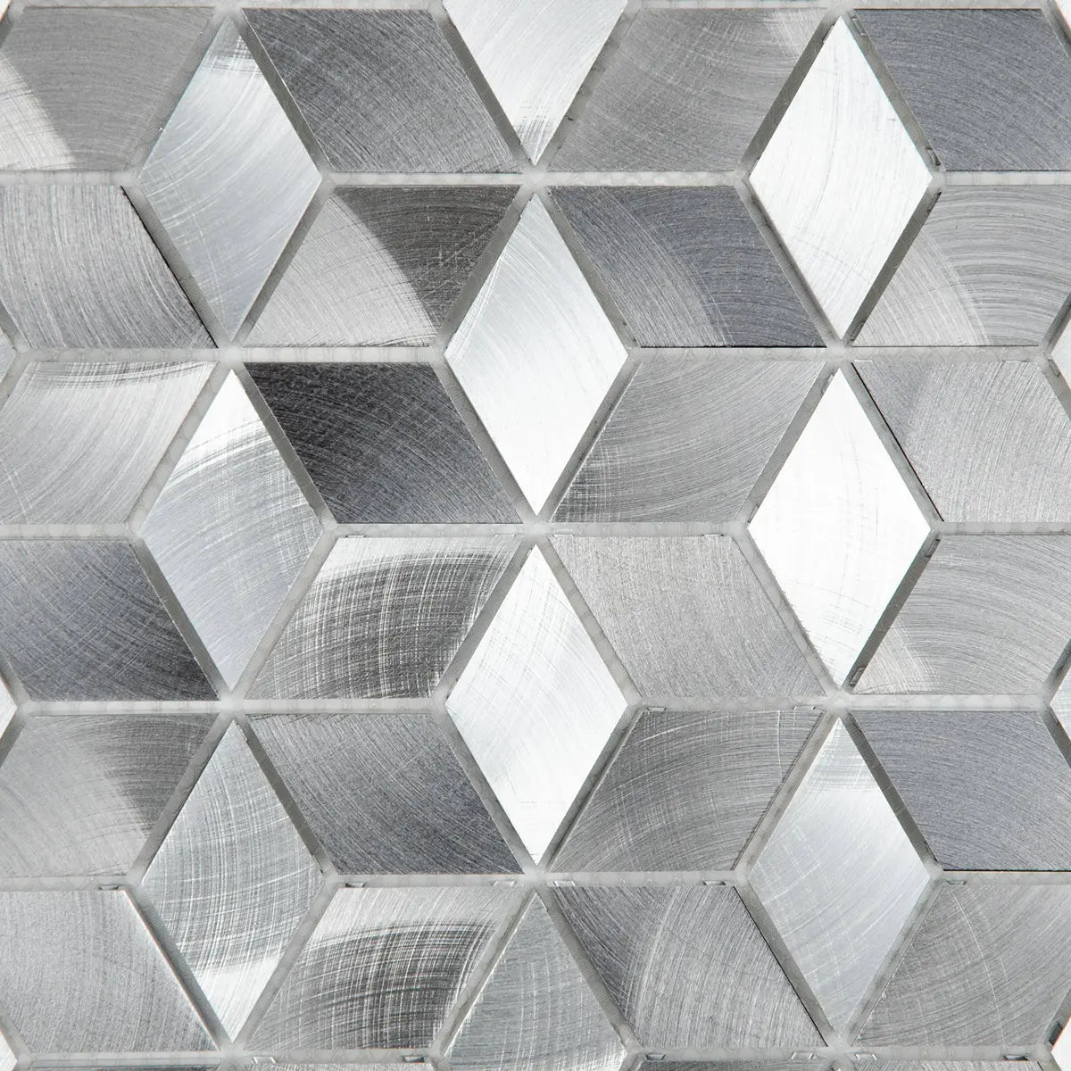 Mosaique hexagone mix gris