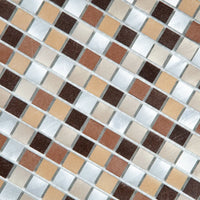 Mosaïque en aluminium marron gris nylon matiere