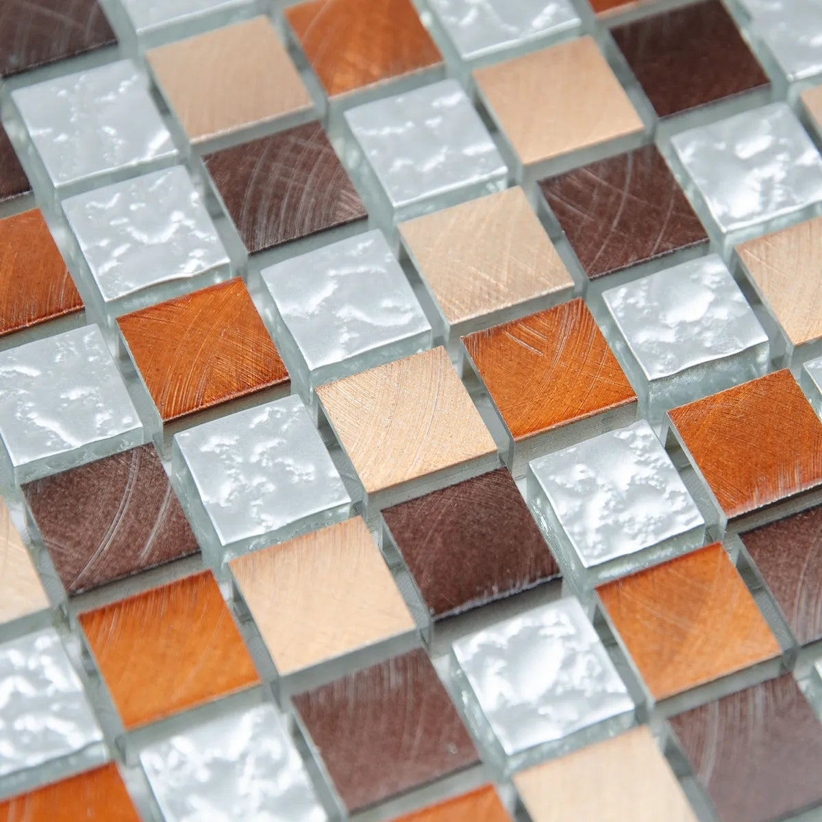Mosaique verralu martele marron