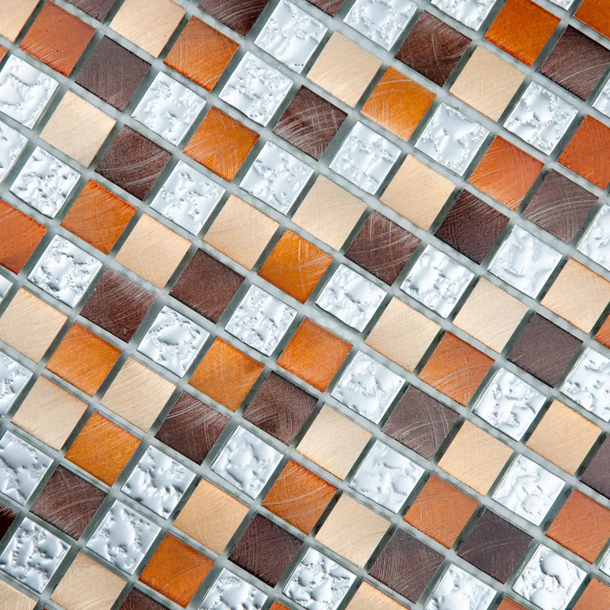 Mosaique verralu martele marron
