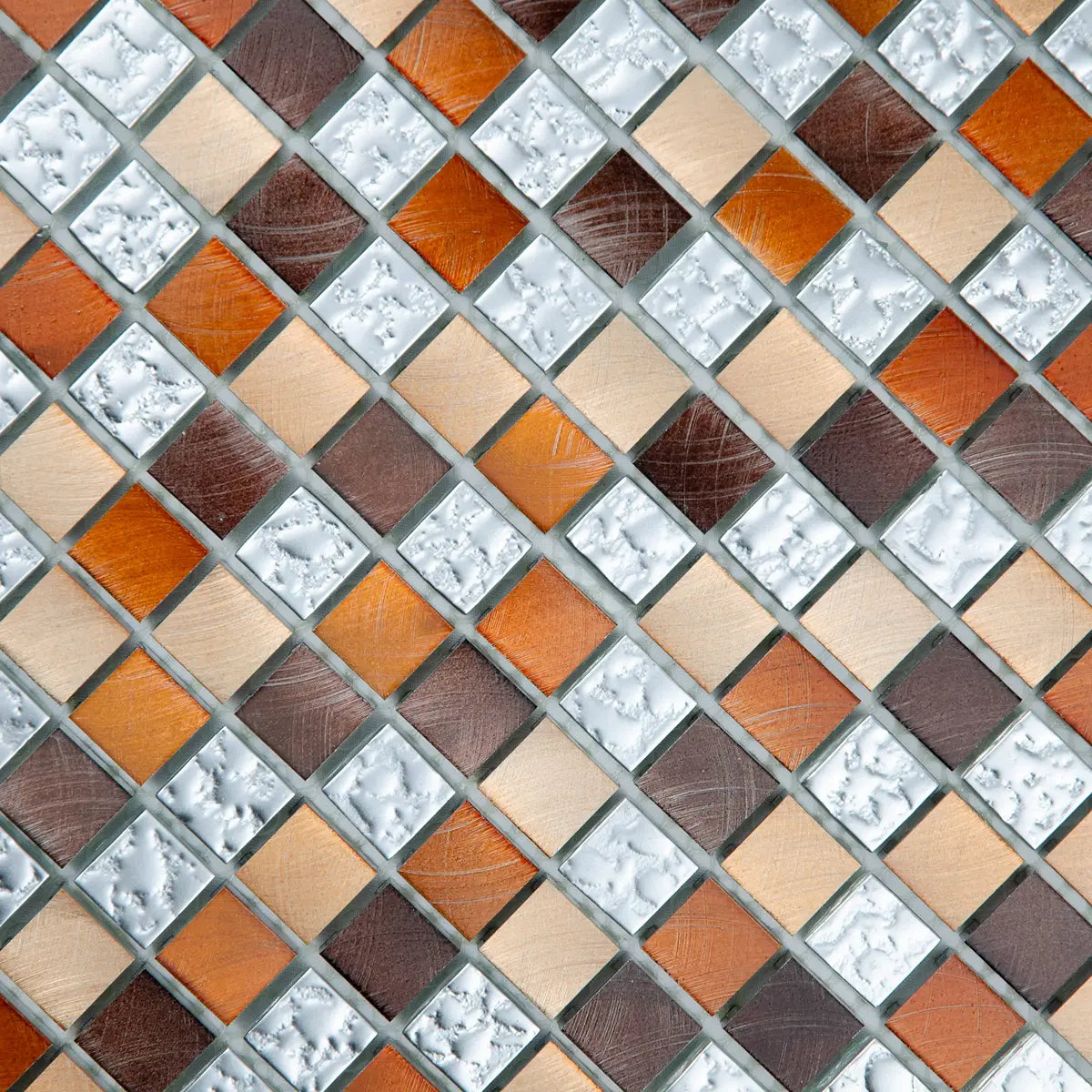 Mosaique verralu martele marron