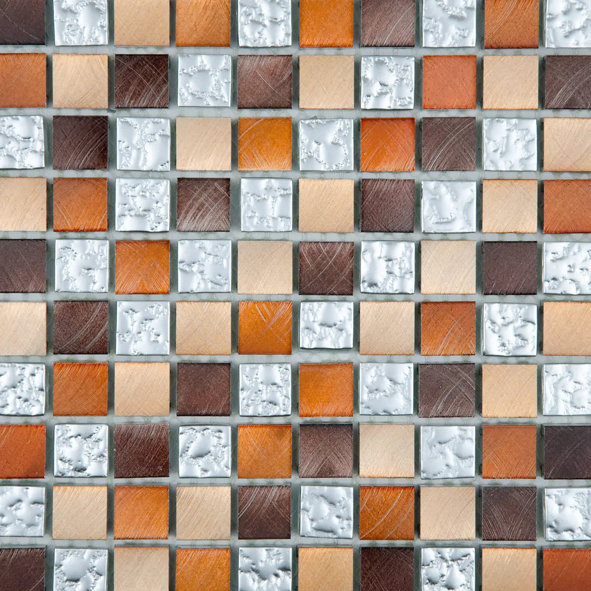 Mosaique verralu martele marron
