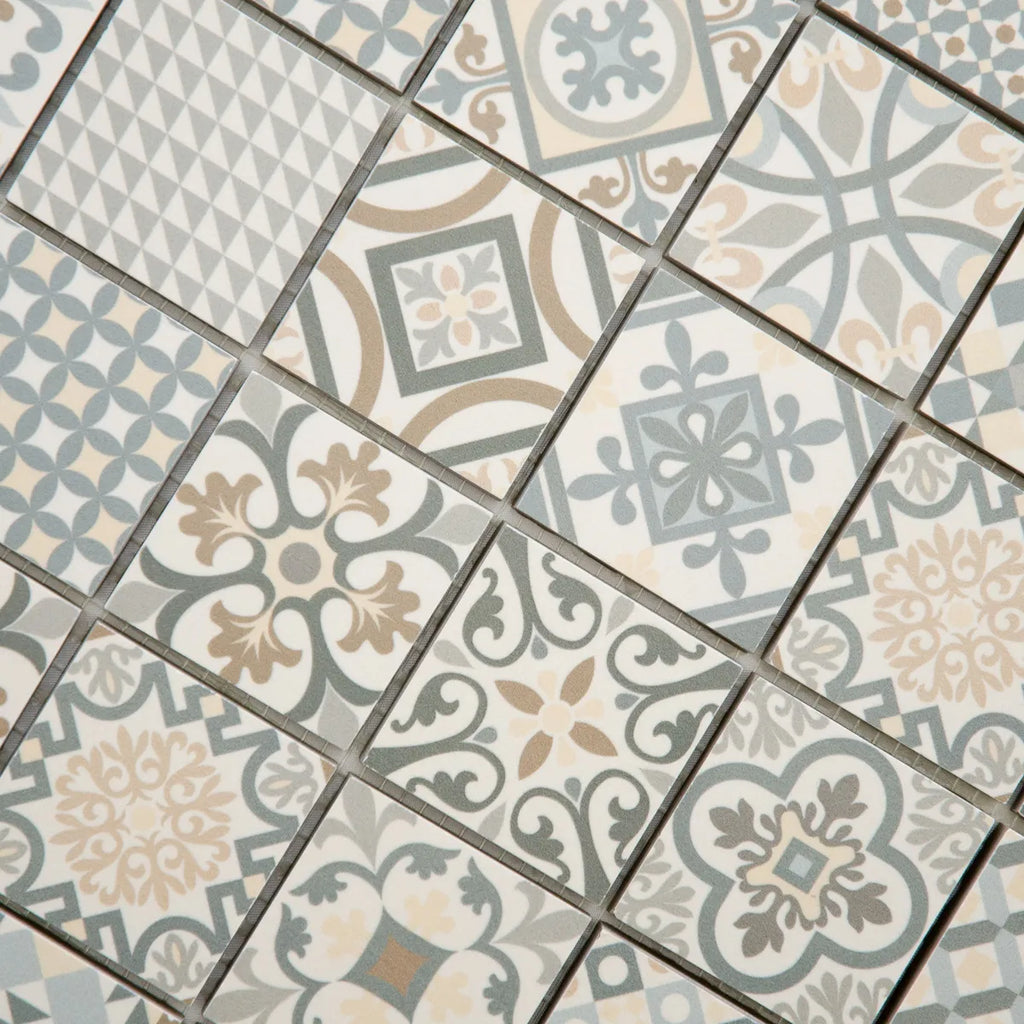 Mosaïque en céramique couleur haut
