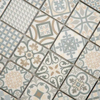 Mosaïque en céramique couleur haut