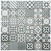 Mosaïque en céramique gris a motif