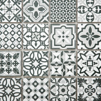 Mosaïque en céramique gris a motif zoomé
