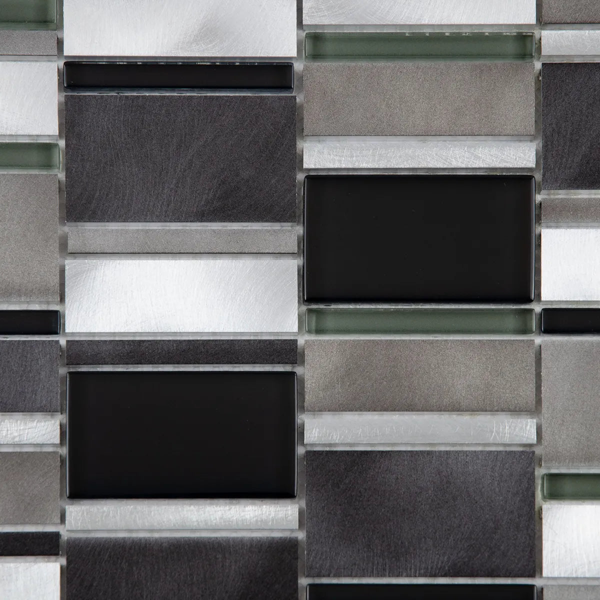 Mosaïque en verre et aluminium noir zoom
