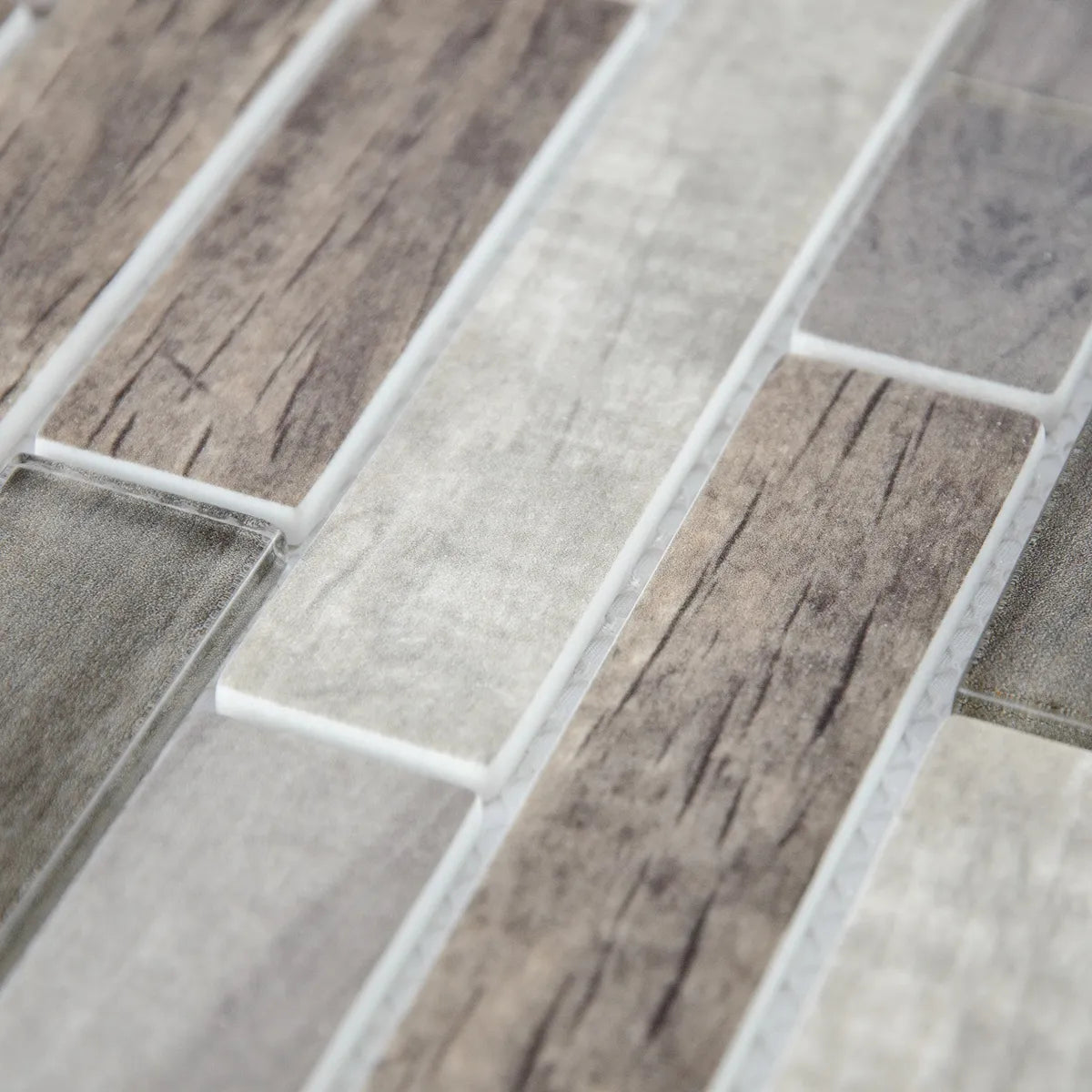 Mosaïque en verre briquette détails