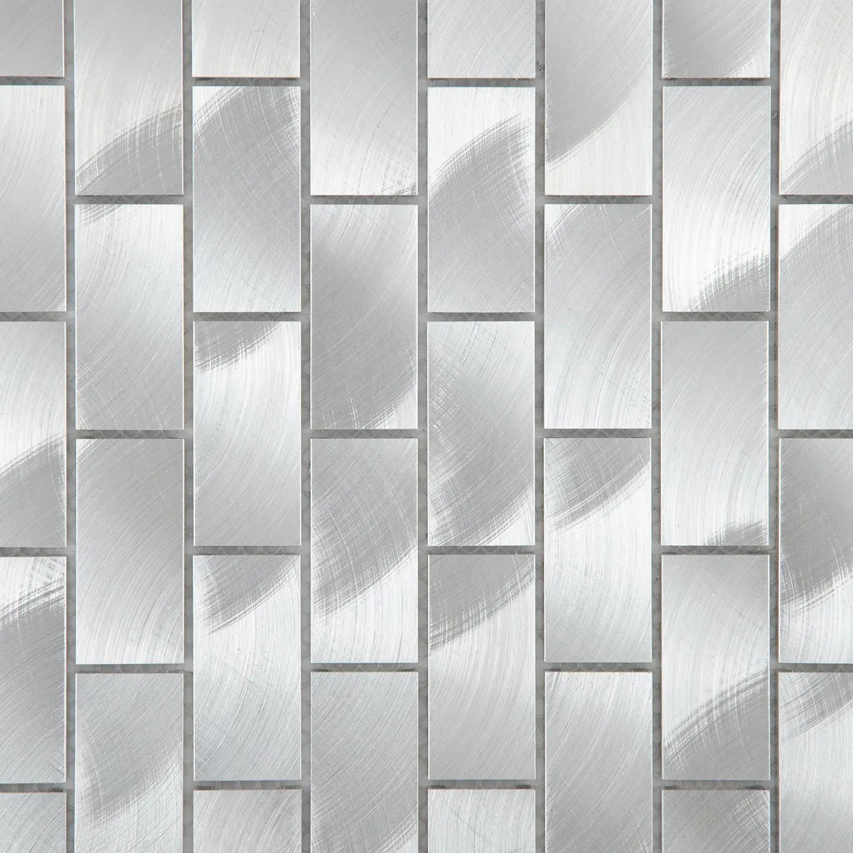Mosaïque en chrome gris briquette détails