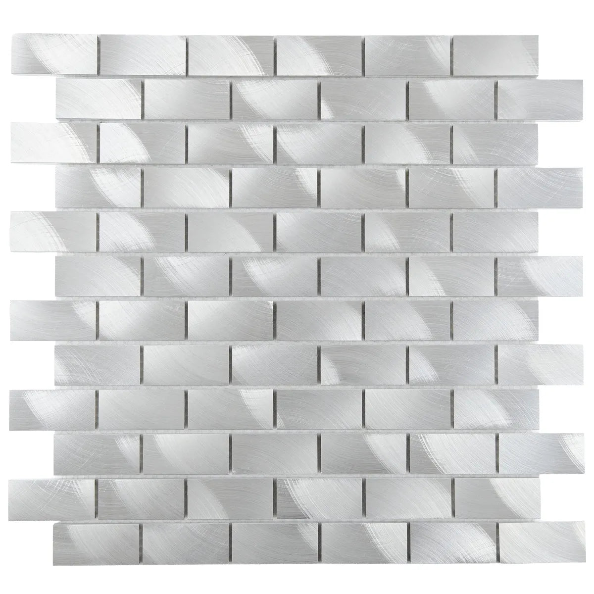 Mosaïque en chrome gris briquette