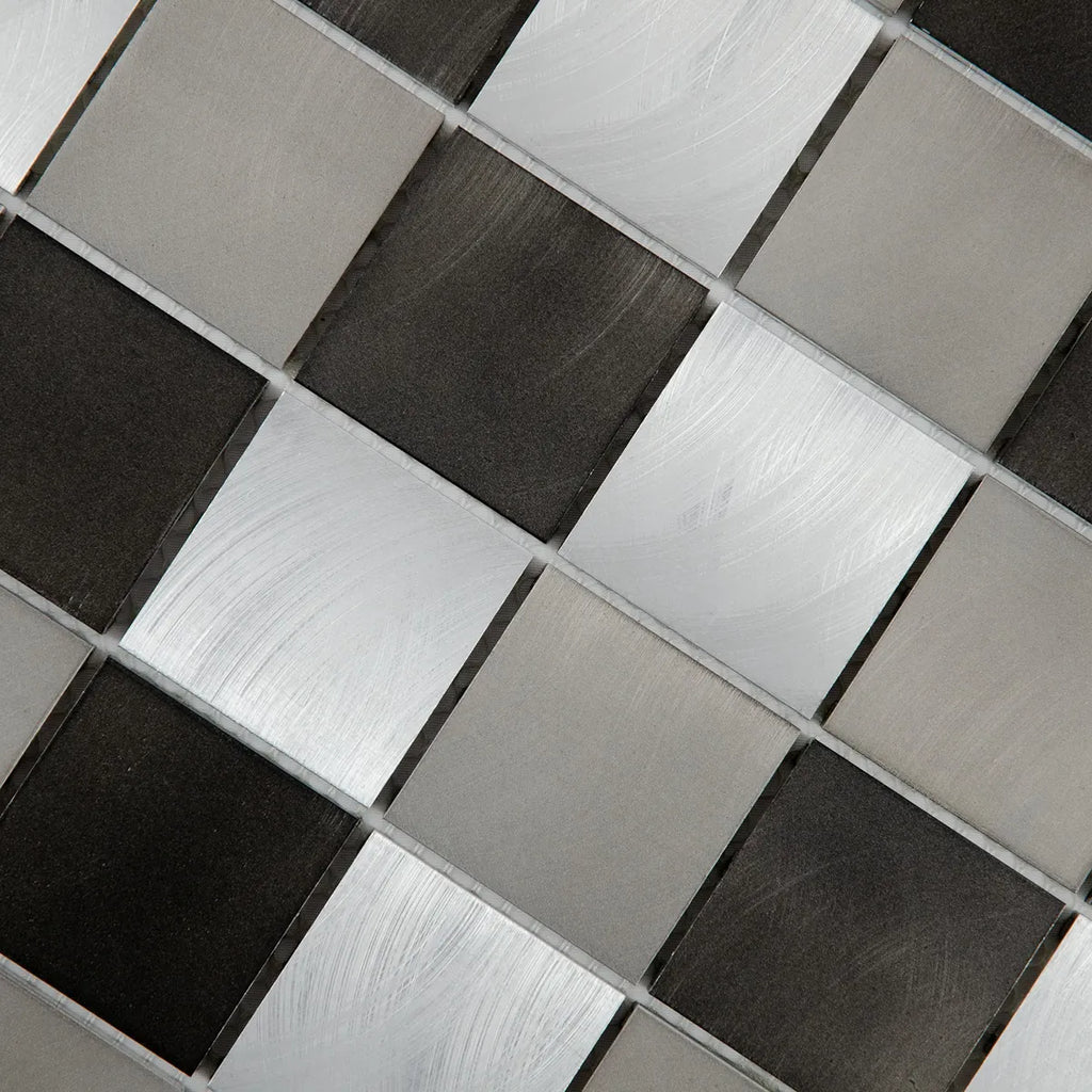 Mosaique carre gris noir