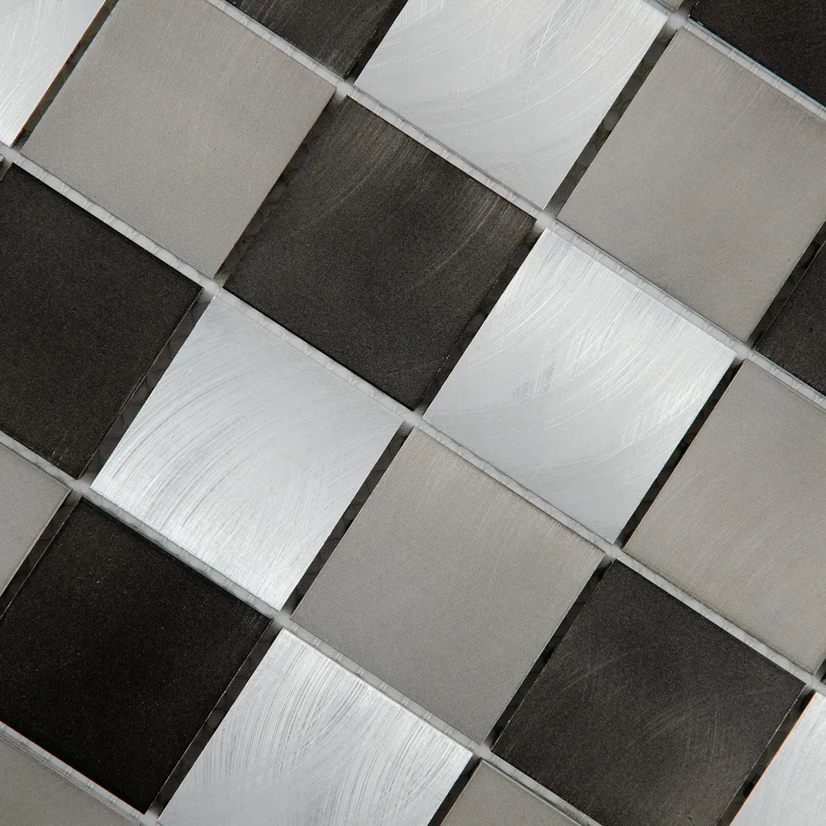 Mosaique carre gris noir