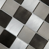 Mosaique carre gris noir