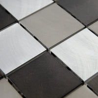 Mosaique carre gris noir