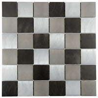 Mosaique carre gris noir