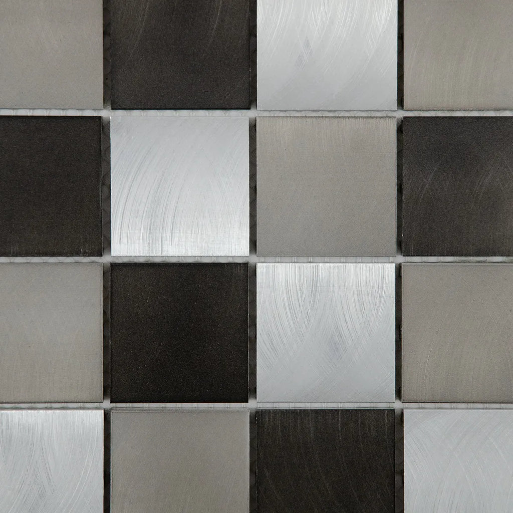 Mosaique carre gris noir