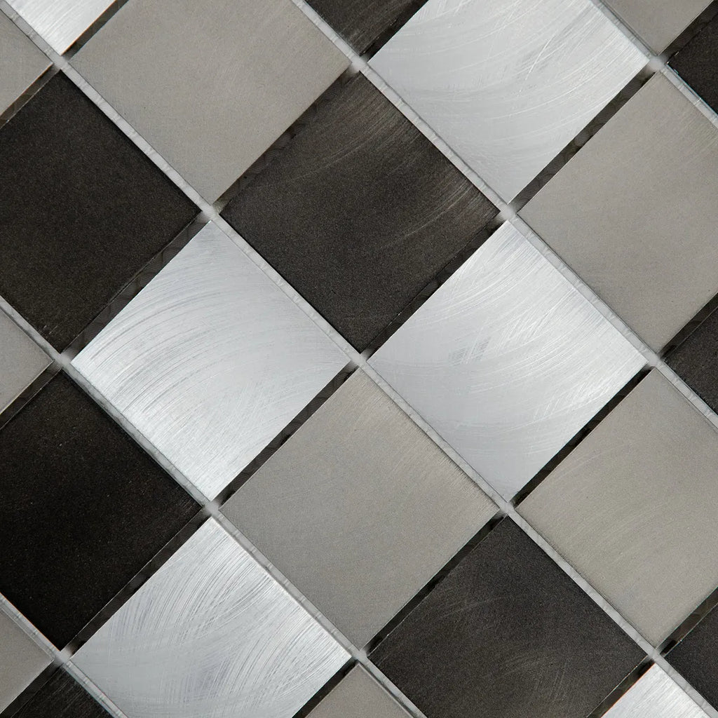 Mosaique carre gris noir