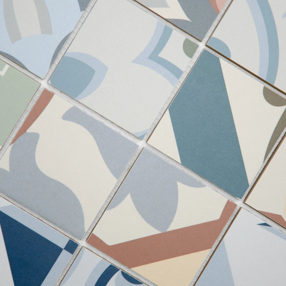 Mosaïque en céramique multi couleur a motif détails zoomé